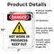 Signmission Hot Surface Sign, 10 in H x 7 in W, Vinyl Decal, Hot Work In Progress Keep Out OS-2PACK-DS-D-710-V-1365 - alternate 4